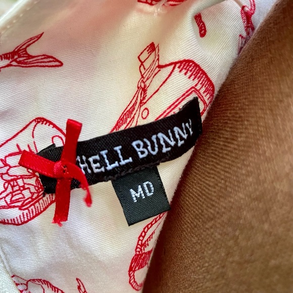 Super Cute Hell Bunny Pin Up Dress Nautical Theme - Picture 3 of 8